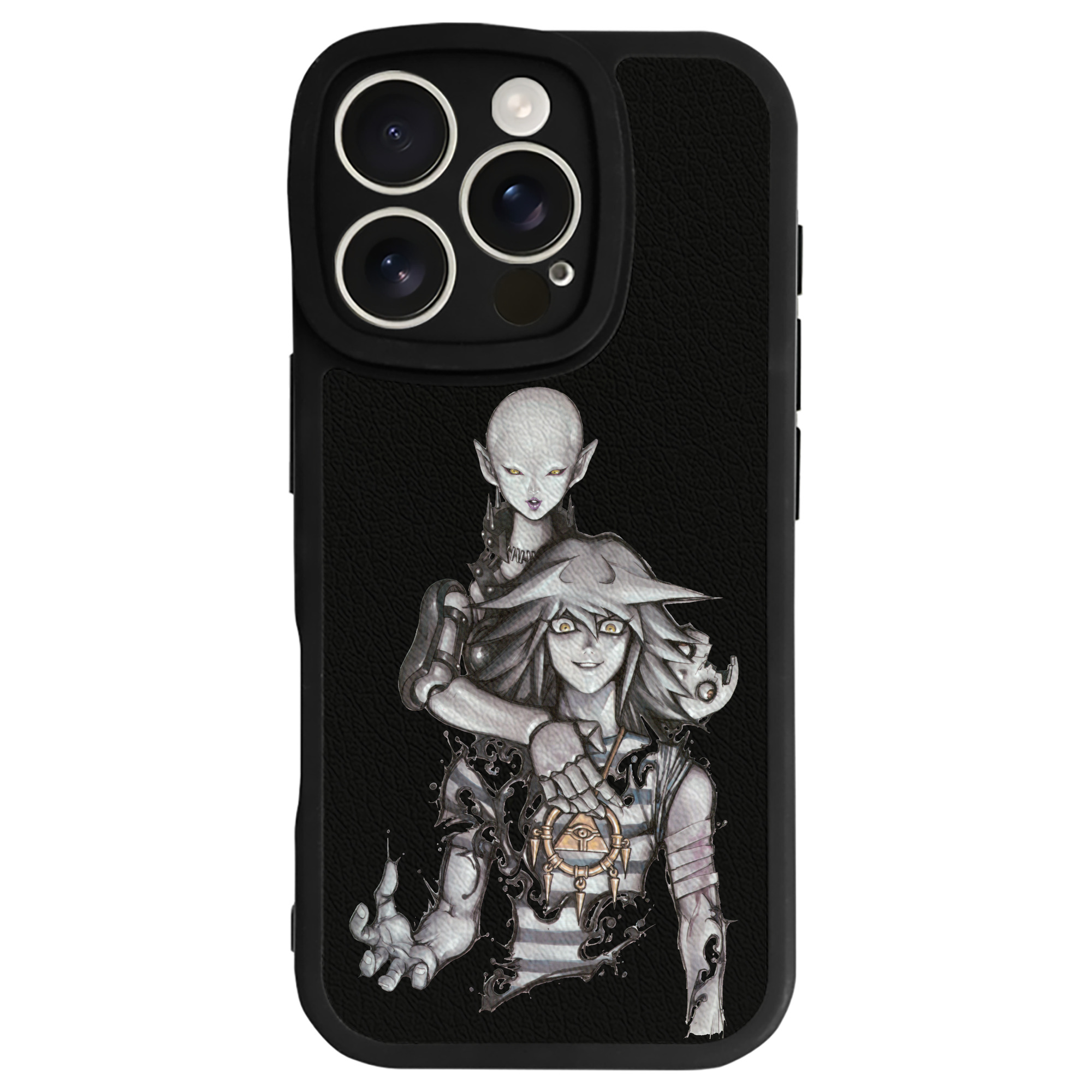 （画像用） 遊☆戯☆王 Yu-Gi-Oh! 【iPhone 16シリーズ対応】シリコンスマホケース（レザー調） 材質：シリコン